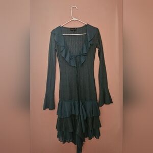 Delia's Dolls Kill Lace Duster Witchy Ruffles Caridgan Small